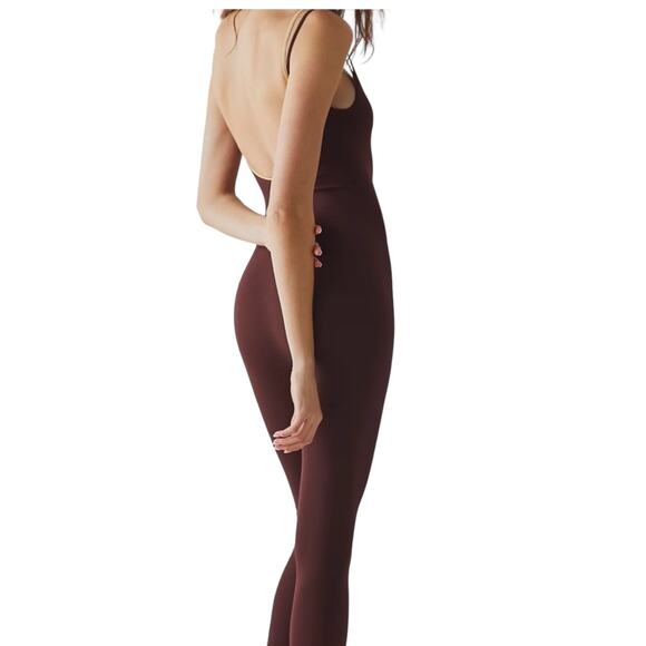 NWOT FREE PEOPLE Intimately Peach Seamless Low Back Catsuit Jumpsuit Long XS/S - Picture 6 of 8